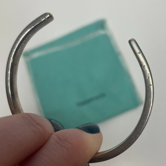Authentic Tiffany & Co. Tiffany 1837™ Sterling Silver Narrow Cuff - Picture 4 of 7